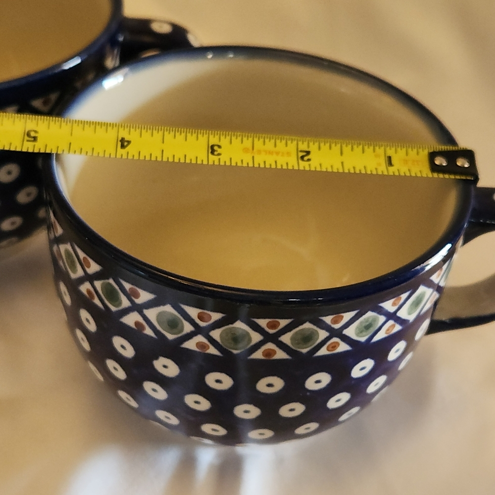 Blue Patterned Ceramic Mugs - Picture 5 of 9